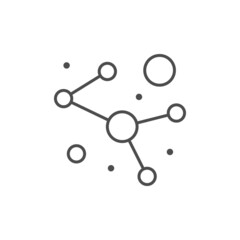 Data analytics line outline icon