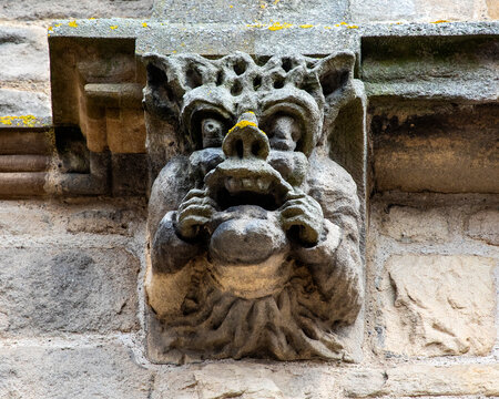 Gargoyle At St. Nicholas Church In Durham, UK