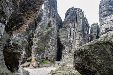 Tisa Rocks europe czech republic summer mountain formation sandstone walls