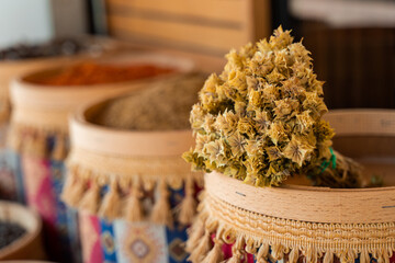 Turkish ada tea sage branches. Chinese herbal tea for healing and treatment.