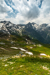 Fototapeta na wymiar Summer at High Alps Mountain Range in Austria