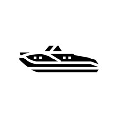 cuddy cabins boat glyph icon vector. cuddy cabins boat sign. isolated contour symbol black illustration