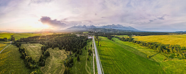 Road Leading Into Mountains Range, Slovakia Tatra Mountains © marcin jucha