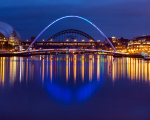 Fototapeta na wymiar Quayside in Newcastle upon Tyne, UK