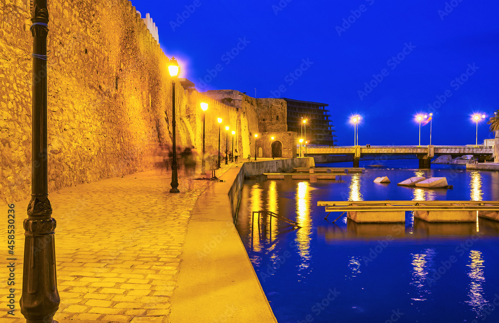 Sticker Illumination of Bizerte port, Tunisia