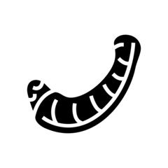 neck chicken glyph icon vector. neck chicken sign. isolated contour symbol black illustration