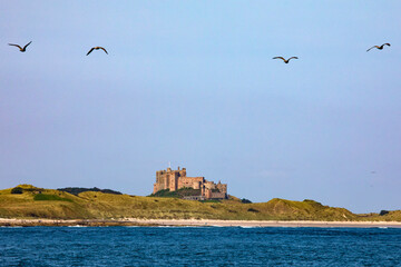 Bamburgh Castle in Northumberland, UK