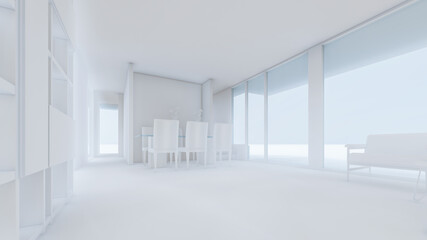 3D Rendering Architectural House Illustration