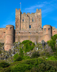 Bamburgh Castle in Northumberland, UK