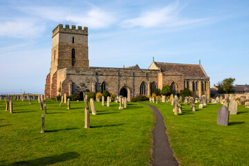 Fototapeta na wymiar St. Aidans Church in Bamburgh, Northumberland