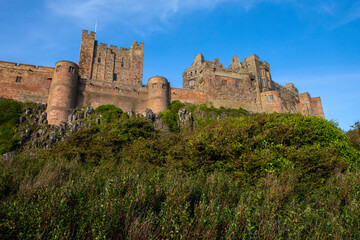 Fototapeta na wymiar Bamburgh Castle in Bamburgh, Northumberland, UK