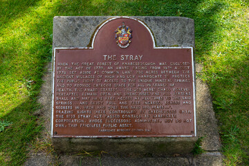 The Stray Plaque in Harrogate, North Yorkshire