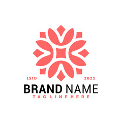 Flower Ornamental Logo Vector Design, Creative Logos Designs Concept for Template