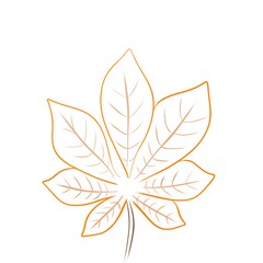 boho flower plant beige leaves