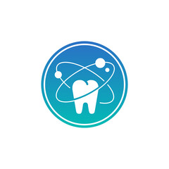 Vector dental education  scientific logotype