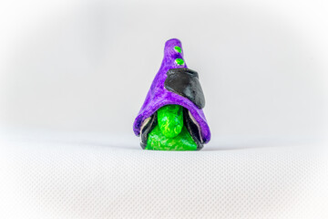 Witch Gnome on a White Background 