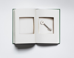 Secret book with safety box key