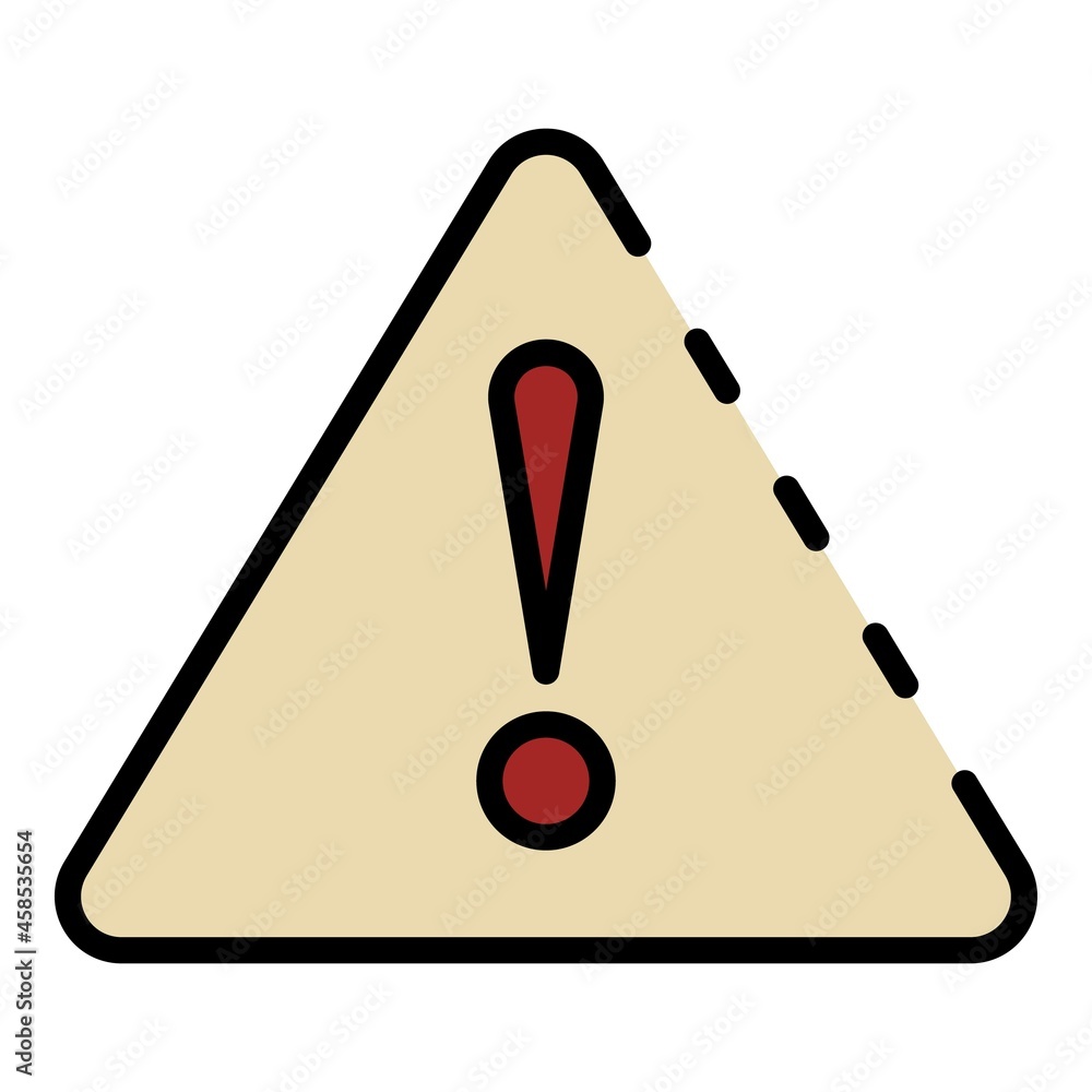 Aufkleber security alert icon. outline security alert vector icon color flat isolated