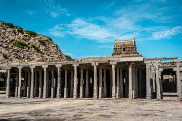 Fototapeta premium The Venkataramana Temple of Gingee or Senji in Tamil Nadu, India. It lies in Villupuram District, built by the kings of konar dynasty and maintained by Chola dynasty. Archeological survey of india.