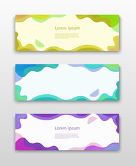 Set of Vector flyer templates. Futuristic background with copy space for inspirational and encouraging thoughts