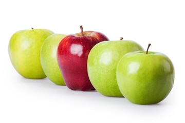 Red Apple Among Green Apples