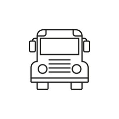 School bus line icon. Editable stroke