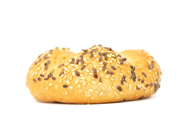 kaiser roll with seeds and sesame 