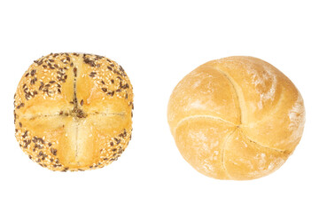 kaiser roll with seeds and sesame 