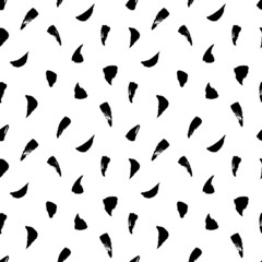 Fototapeta na wymiar Abstract black and white hand drawn pattern. Vector seamless pattern.