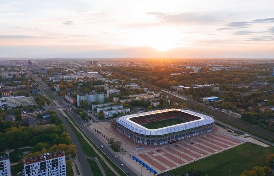 Widzew Stadium in Lodz, Poland - May 2021