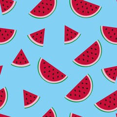 vector print of watermelons. seamless print of watermelons for clothing or print