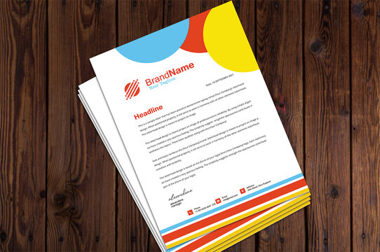 Business letterhead template Free Vector