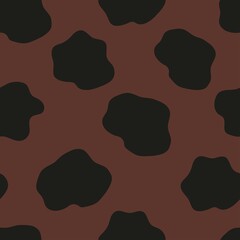 seamless cow stain print. black spots on clothing or prints
