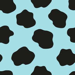 seamless cow stain print. black spots on clothing or prints