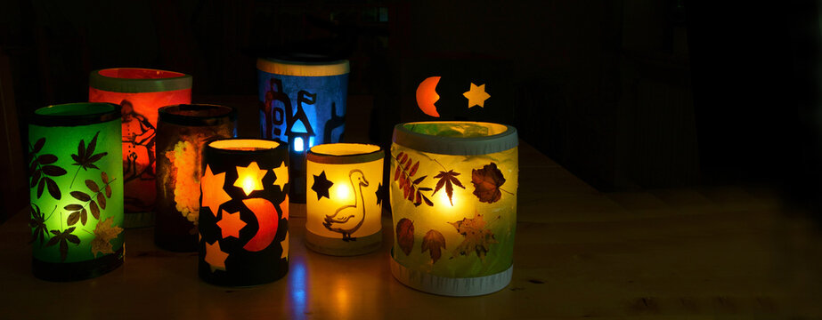 Lanterns for Saint Martins Day, banner, header, headline, panorama