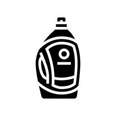 liquid detergent bottle glyph icon vector. liquid detergent bottle sign. isolated contour symbol black illustration