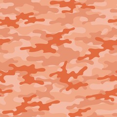 orange military camouflage print seamless vector pattern. green background .modern.