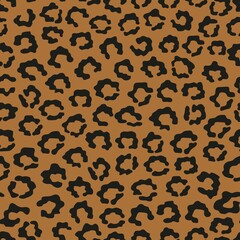 vector print leopard. seamless print of leopard skin. pattern of animal skins for clothing or print. feline family