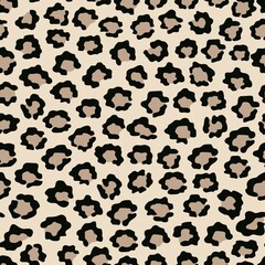 vector print leopard. seamless print of leopard skin. pattern of animal skins for clothing or print. feline family