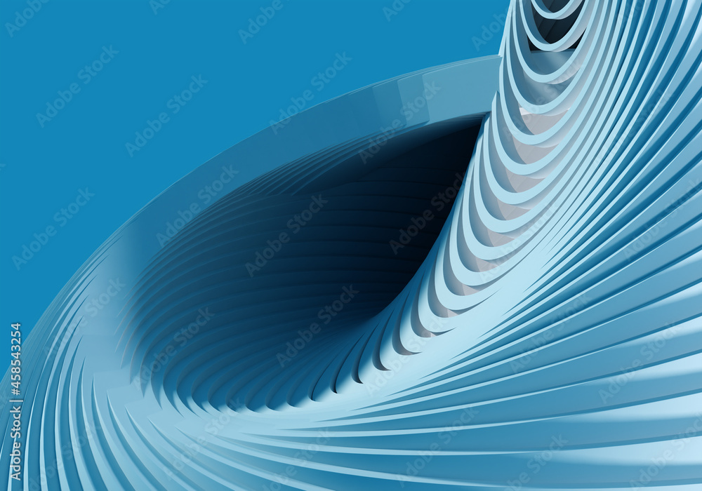 Poster abstract geometry. a pattern of curved stripes. the curved lines are combined into a geometric shape