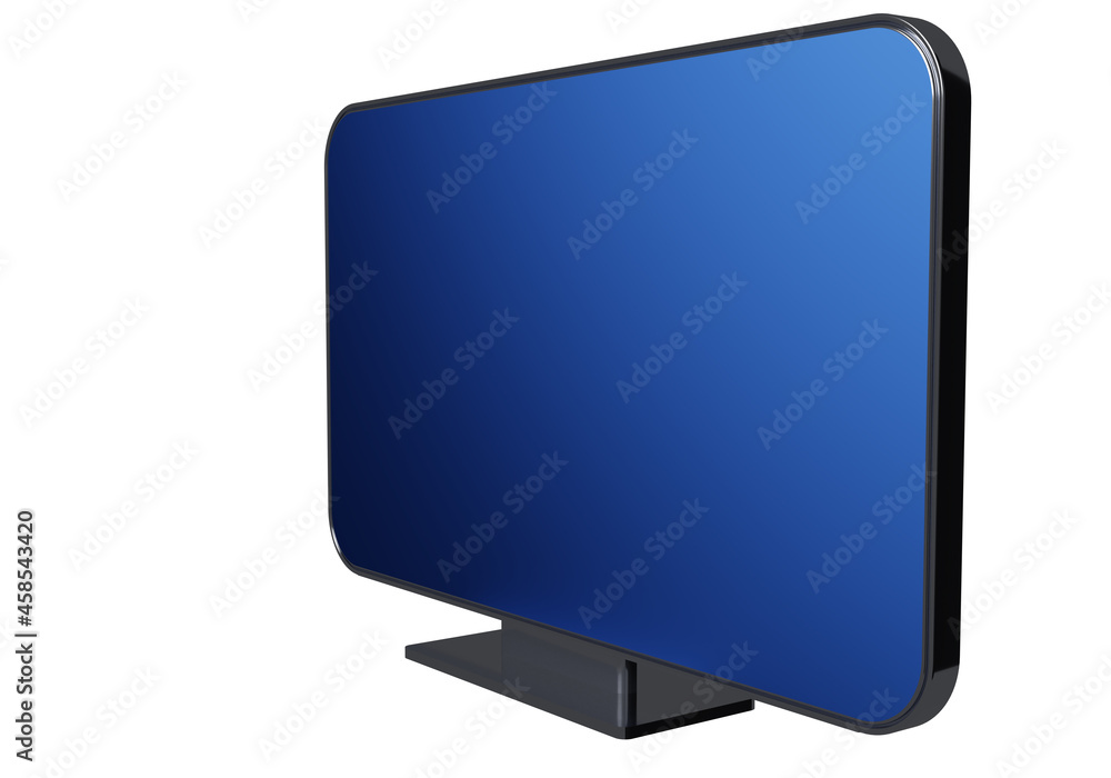 Poster a mock-up of a computer monitor or tv. a monitor with a blank screen. the monitor is isolated on a w