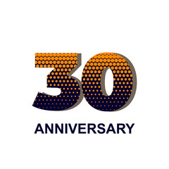 30 Year Anniversary Elegant Vector Template Design Illustration