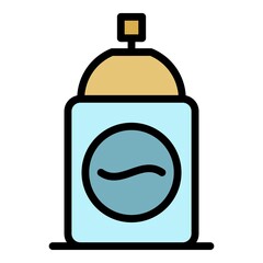 Wave deodorant icon. Outline wave deodorant vector icon color flat isolated