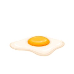 Fried chicken egg food cooking vector illustration.