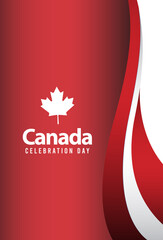 Happy independence day of canada. template, background. Vector illustration