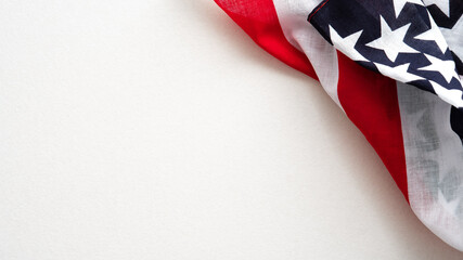 Happy Veterans Day concept. American flag isolated on white background.