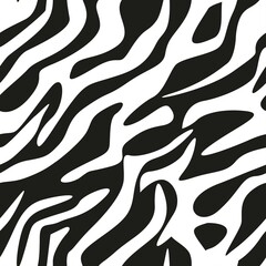 vector zebra print. zebra skin. black and white stripes. seamless zebra print for clothing or print