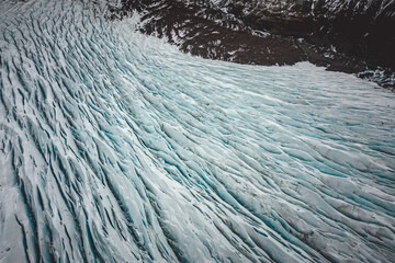 Glacier Cracks and Crevices in Iceland 