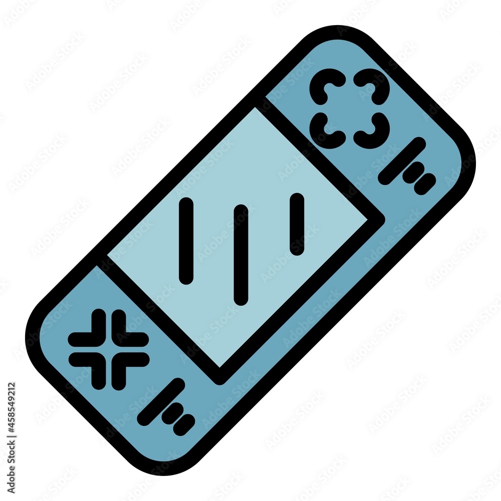 Aufkleber console icon. outline console vector icon color flat isolated