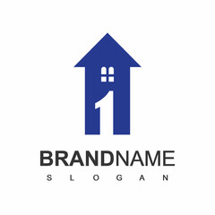 First Class House Logo, Real Estate Symbol